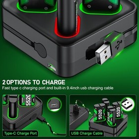 Charging Station Dock 4*Rechargeable Battery for Xbox Series X/S Xbox One X/S