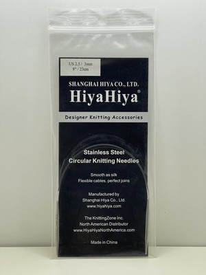 HiyaHiya 9'' Stainless Steel Circular Knitting Needles US Size 2.5