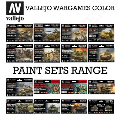 Vallejo Wargames Farbfarbfarbsets Sortiment Acryl schneller Versand
