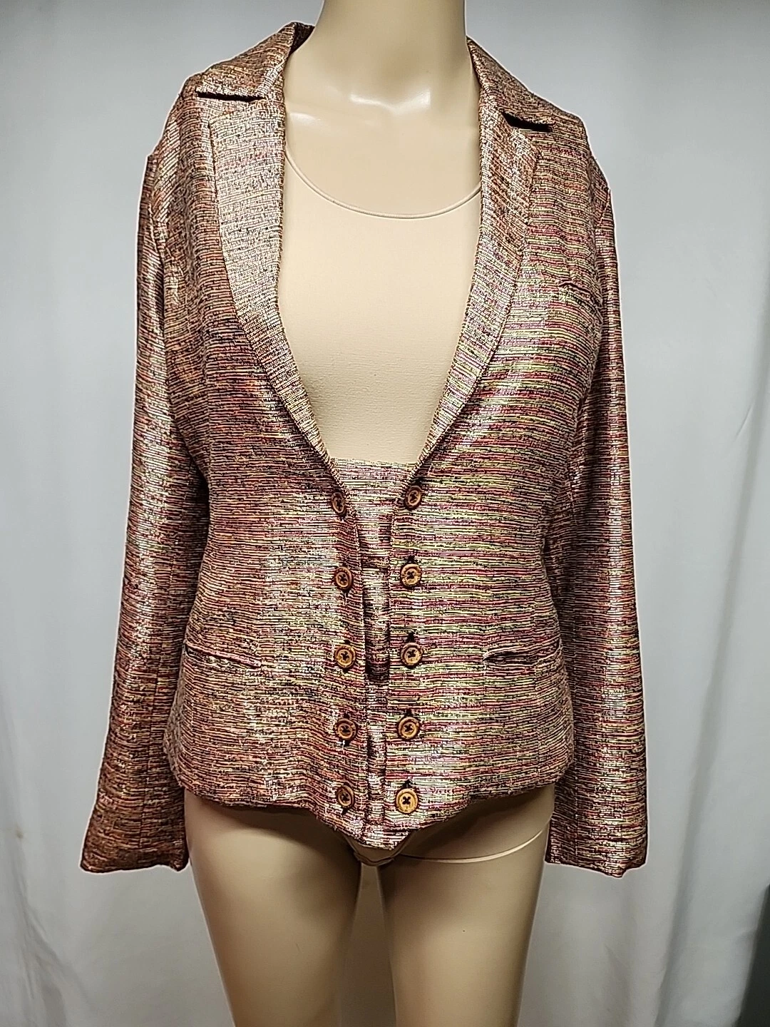 VALENTINO Blazer donna Valentine Gauthier Paris misto seta multicolore taglia 0 US S