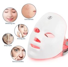 Rechargeable 7-Color LED Mask Photon Therapy Skin Rejuvenation  Wrinkle Care