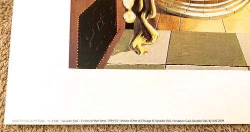 Salvador Dali Il volto di Mae West Gerahmtes Bild Barock Gesicht der Mae West - Bild 5 von 7