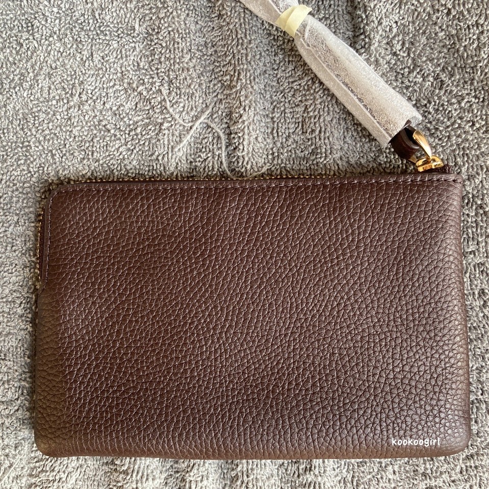 NWT COACH Zodiac Capricorn Goat Corner Zip Wristlet Wallet Leather