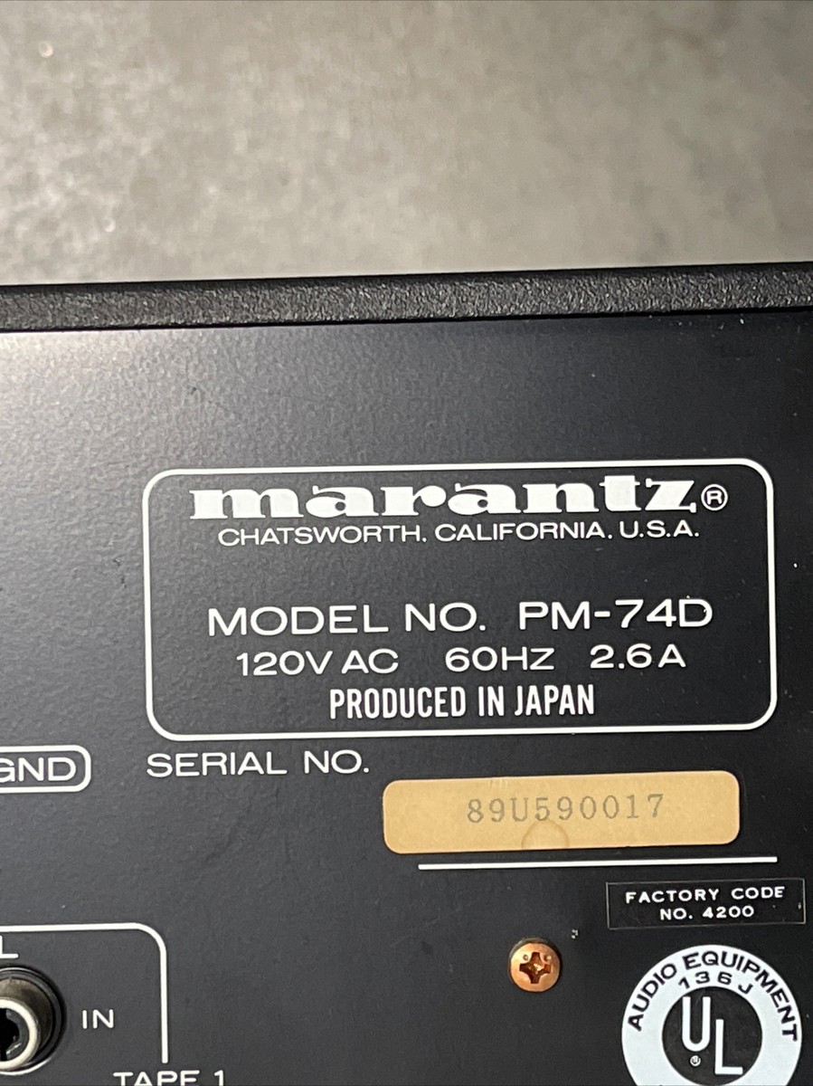 MARANTZ Integrated Amplifier (Transistor) PM-74D Black | eBay MARANTZ Integrated Amplifier (Transistor) PM-74D Black | eBay