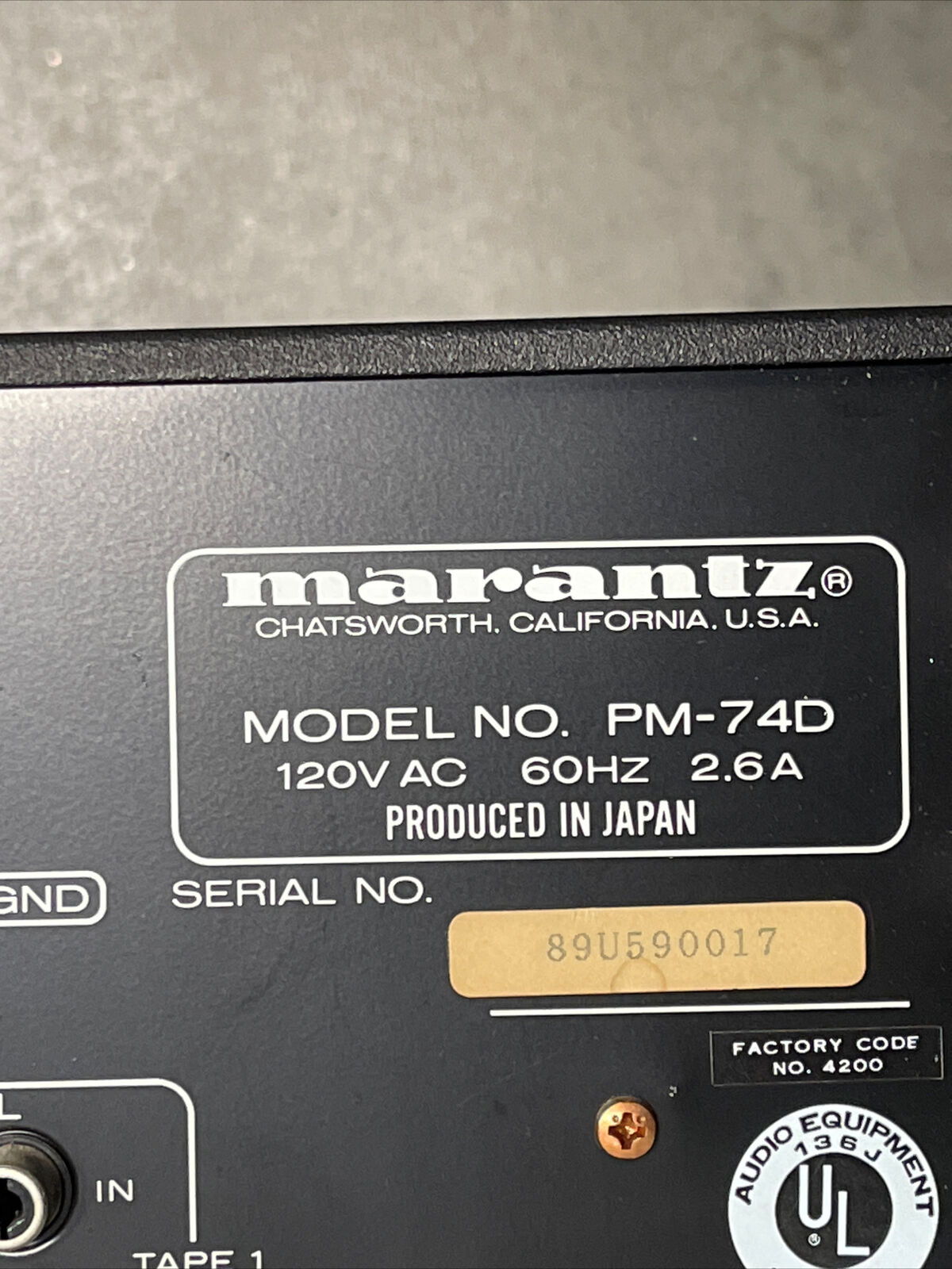 MARANTZ Integrated Amplifier (Transistor) PM-74D Black | eBay