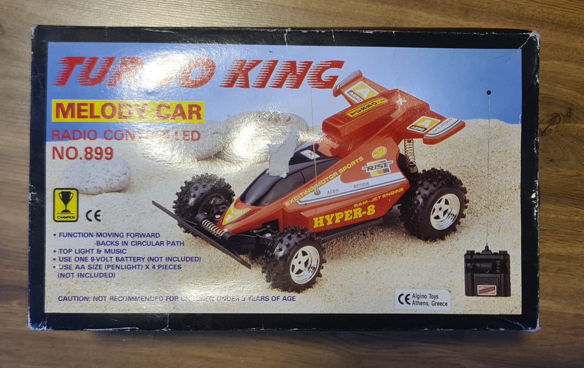 Vintage 90s TURBO KING NO 899B buggy melody car Remote Control RC