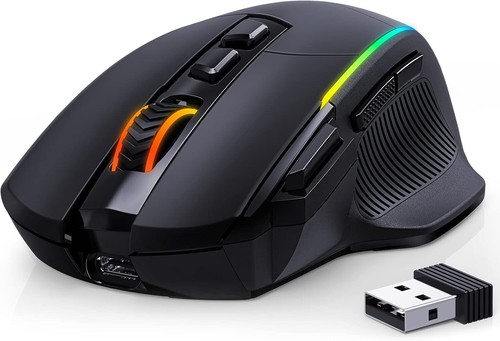 RisoPhy Gaming Maus: 10000 DPI, 8 programmierbare Tasten, Tri-Mode Connectivity - Bild 10 von 10