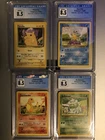 Pokemon Base Set Unlimited CGC Graded 8.5 Pikachu Squirtle Bulbasaur Squirtle NM