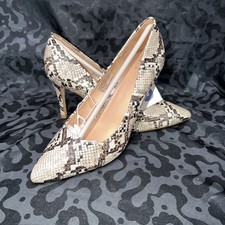 UP- A New Day Women's Gemm Snake Print Pointed Toe High Heels, Shoes Size US 8