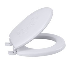 Extra Soft Vinyl Standard Round Toilet Seat in White
