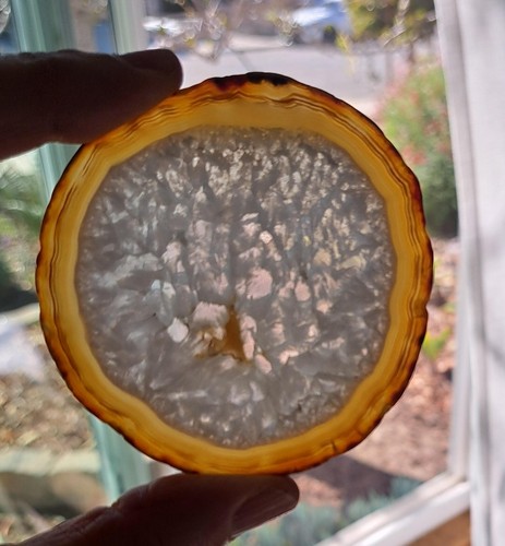 Polished Agate Slab Slice Brazilian Agate Mineral Specimen 43.6g