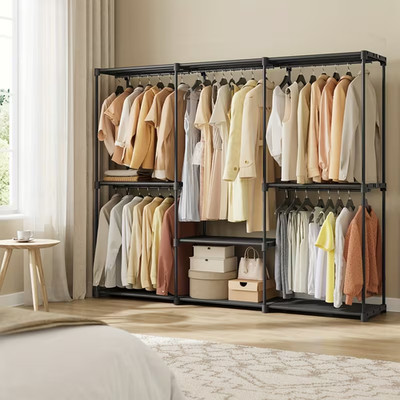 Clothes Wardrobe, Portable Closet, Open Storage Wardrobe, Clothes Garment Rack,