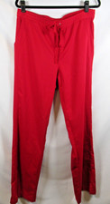 Womens Healing Hands Purple Label Red Scrub Pants L Lage Tall