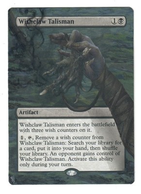 Wishclaw Talisman Altered Art MTG Magic Card Commander CEDH Throne