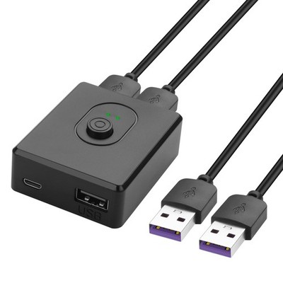USB 2.0 Bidirectional Switcher Selector,USB Switch Splitter 2 in 1 Out/1 in 2...