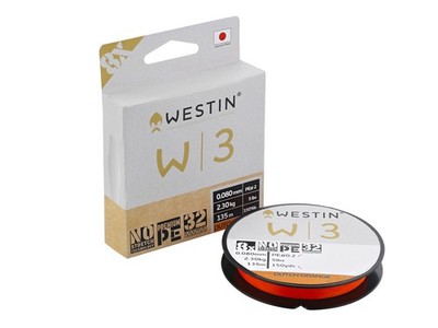 Westin W3 8-Braid Dutch Orange 135m - 8 fach geflochtene Schnur Angelschnur