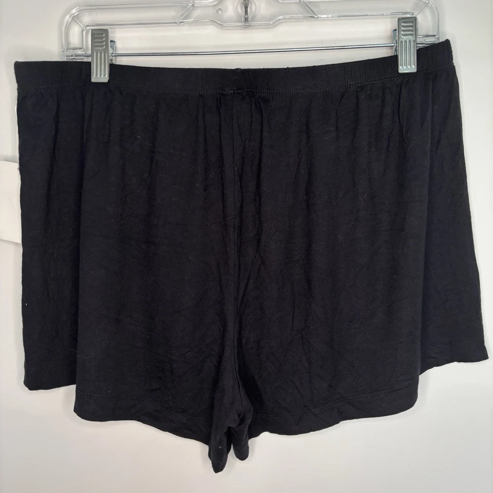 NORDSTROM RACK NOVO Pijama Curto Feminino Grande Preto Pullon Elástico Confortável - Imagem 3 de 3