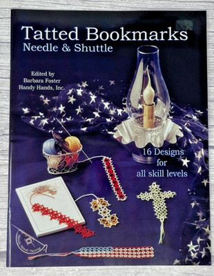 Tatted Bookmarks for Needle & Shuttle 16 Tatting Patterns Crosses Butterfly Flag