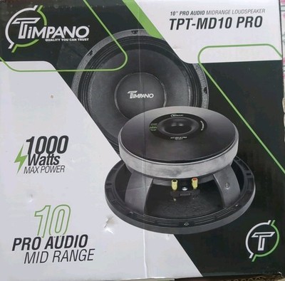 1x Timpano Audio TPT-MD10 PRO Audio Midrange Speaker 10 Inch 8 Ohm 1000 Watts