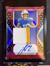 2024 National Treasures Ladd McConkey Rookie Patch Auto Stars Stripes #/13