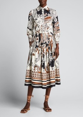 rickie freeman shirt dress Teri Jon Taffeta Metallic Tie Waist Shirt Dress Gown - Dusty Pink