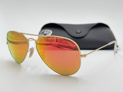 Ray Ban Sunglasses AVIATOR RB3025 112/69 58mm Orange Flash  display picture 3