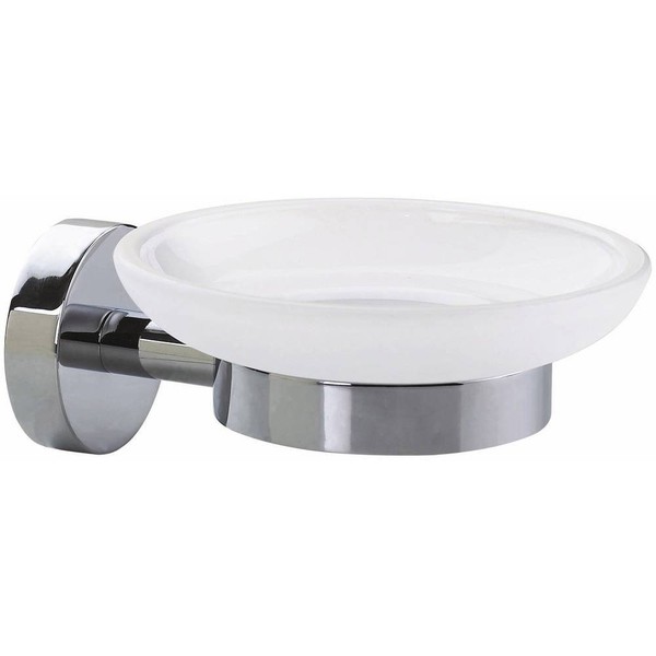 Tesa Smooz 40324-00000-00 Seifenschale Chrom (GläNzend), Weiß (Satiniert)-image