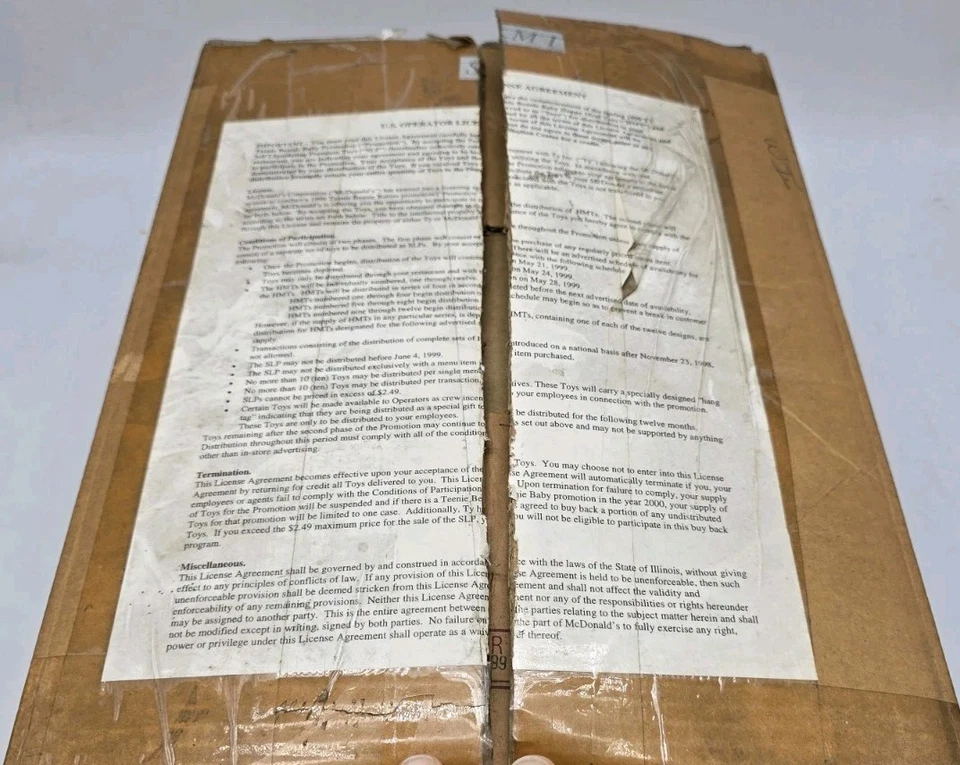 McDonald's Ty Teenie Beanie "GLORY BEAR" For Crew Only Opened Case of 60 1999 - Image 3 of 4