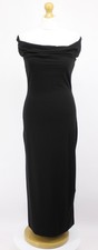 REFORMATION JAMEN COWL NECK MIDI STRETCH DRESS WOMENS UK S BLACK RRP £178 AD