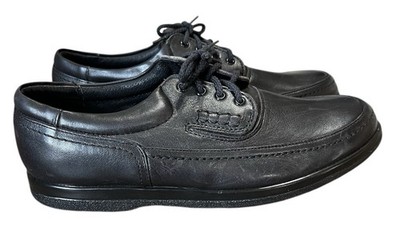 HUSH PUPPIES BOUNCE BLACK LEATHER LACE UP OXFORDS SHOES MENS SZ 10.5 N