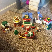 Fisher-Price Little People Christmas on Main Street Set Complete with Extras