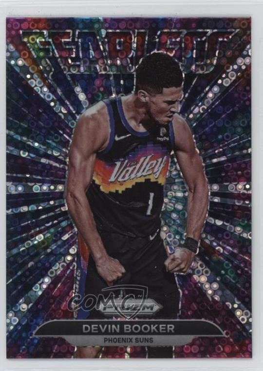 2021-22 Panini Prizm Fearless Fast Break Prizm Devin Booker #12 14t3