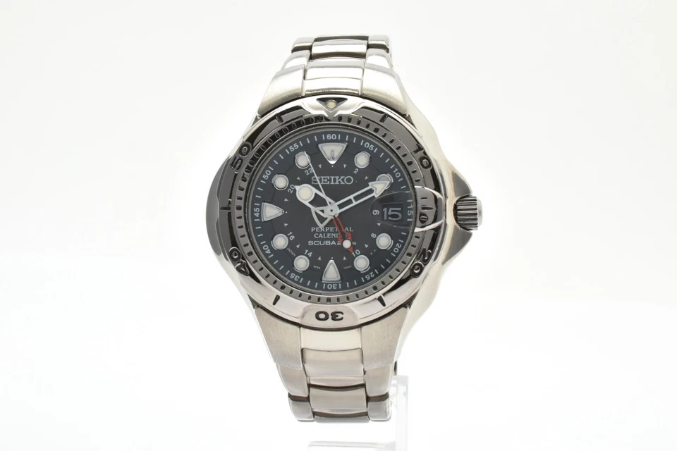 [近乎完好] 精工 8F58-0020 钛空气潜水员 HAQ 200 米 永久日历 日本 — 第 4/4 张图片