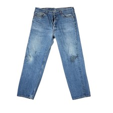Vintage Levis 501 Jeans Mens 40x32 Made in USA Blue Straight Leg Button Fly 90s