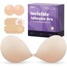Secret Walk Invisible Strapless Sticky Bra Push Up For Women Ultra Adhesive Bra