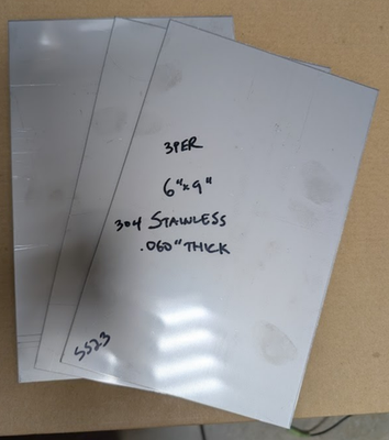 #ad #ad 3 pieces of 6quot; x 9quot; 304 Stainless Steel Sheet Metal .060quot; 1 16quot; Thick 16 Gauge $12.95