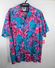 VTG Hilo Hattie Hawaiian Shirt Sz Large Button-Up Cotton Rayon Tropical NWT