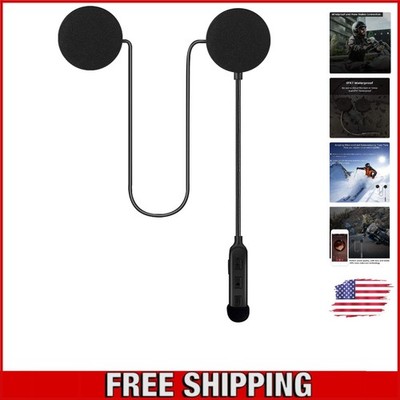 60 Hours Playtime Motorcycle Helmet Bluetooth Headset - Waterproof & Noise Ca...