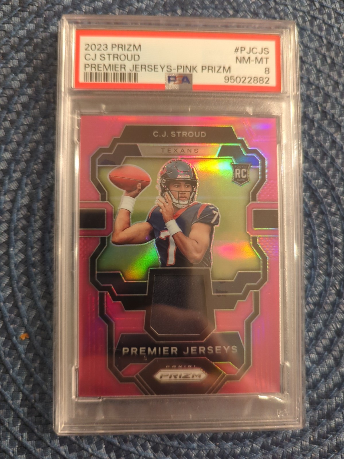 2023 Panini Prizm - Premier Jerseys C.J. Stroud #PJ-CJS Pink Prizm (MEM, RC)