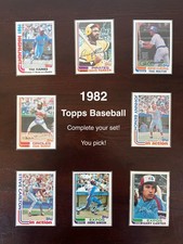 1982 Topps Baseball (EX-MT) Complete Your Set / You Pick #1-792