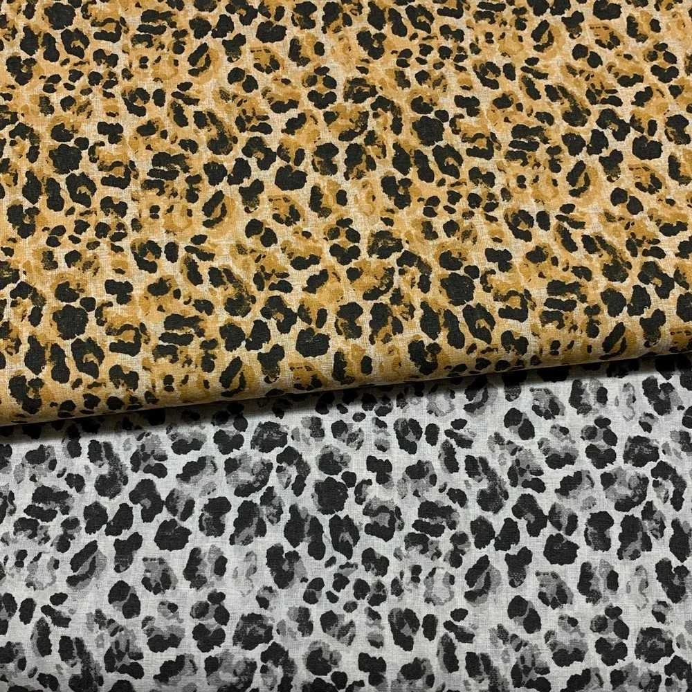 Cappotto laminato in cotone leopardato - LEOPARDO / NERO