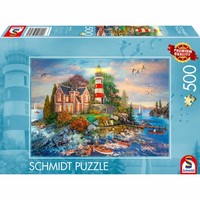 Schmidt Spiele Leuchtturm Am Felsen Puzzle Erwachsenenpuzzle Standard 500 Teile