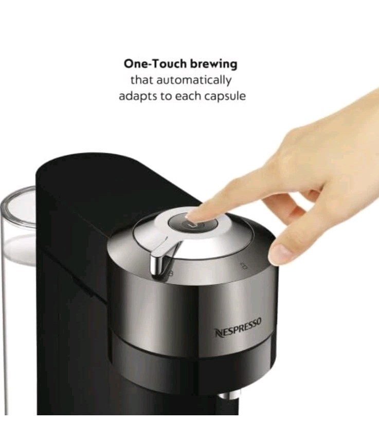 Nespresso Vertuo Next Deluxe Coffee Espresso Maker Bundle Dark CHROME *NEW* $260