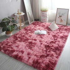 Fluffy Furry Area Rug — Thick Non-Slip Shag Carpet for Living Room & Bedroom