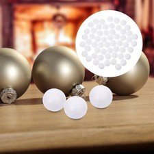 50 Pcs White Solid Polystyrene Craft Round Spheres 2 cm for Decoration
