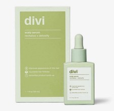 Divi Scalp Serum Revitalize  Detoxify 1 Oz 30 mL Full Size For Thin Hair