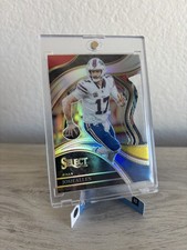 2023 Panini Select - Club Level Josh Allen #252 Red & Yellow Prizm Die-Cut