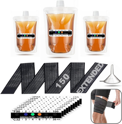 15 Pcs Urine Test Complete Kit Includes 3 Transparent Leakproof Bags,10 Adhesive