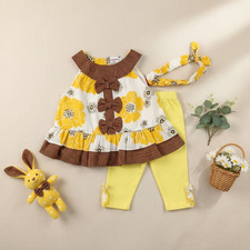 New Gymboree Baby Girl outfit set Shirt leggings Headband Size 6 months