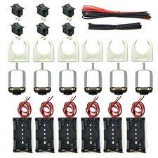 EUDAX 6 Set Small DC motor Mini Electric Hobby Motors 1.5V-3V 24000RPM with...